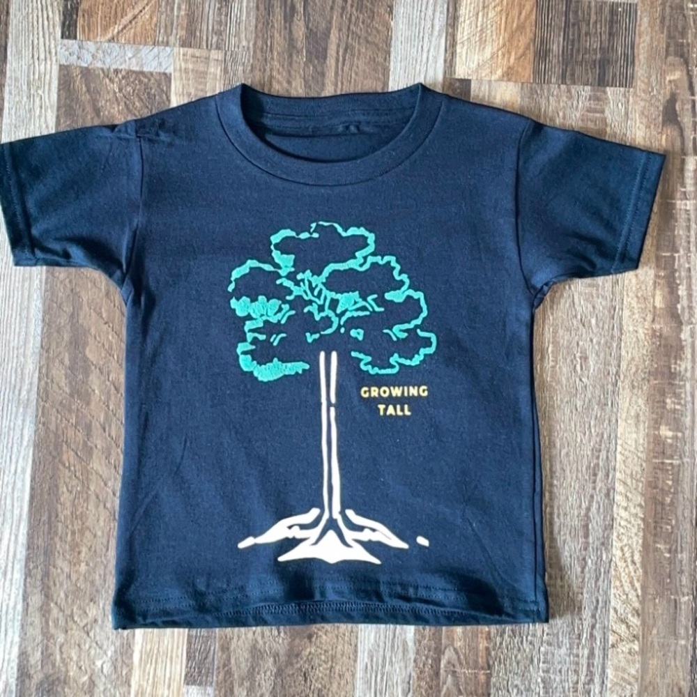 Kids Navy Blue Tree Graphic T-Shirt